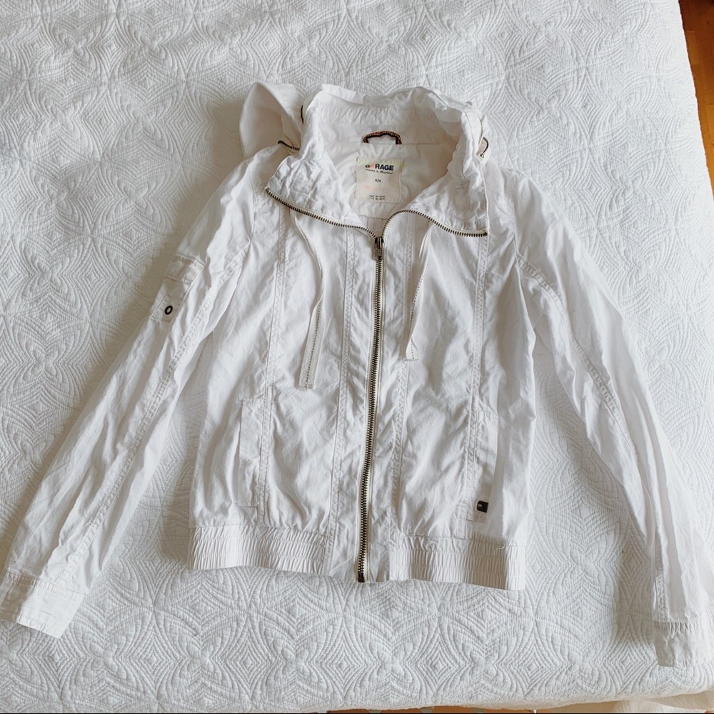 White Zip Up